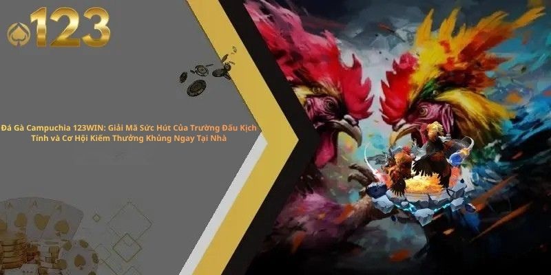 Đá Gà Campuchia: Đỉnh Cao Giải Trí Cá Cược Tại 123WIN 1 Đá Gà Campuchia 123WIN Giải Mã Sức Hút Của Trường Đấu Kịch Tính và Cơ Hội Kiếm Thưởng Khủng Ngay Tại Nhà